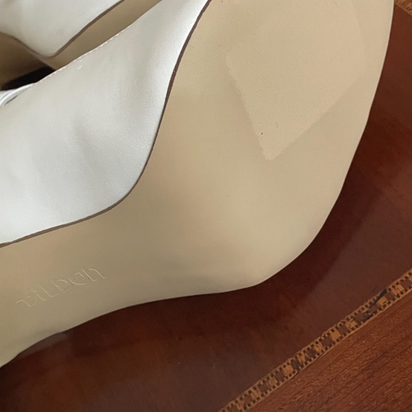 Tildon White Multi-Staples Caged Open Toe Heels - Picture 14 of 14